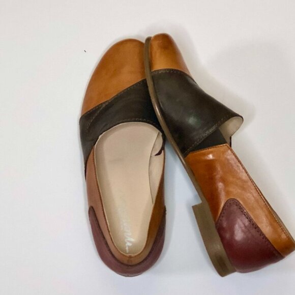 Mentha Tri-color Slip-On Leather Shoes, Size 36 EU (Size 6 US) - Picture 3 of 8